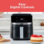 BLACK+DECKER Purifry 4QT Air Fryer, Timer with Auto Shut-off and Shake Reminder, Digital LED Touchscreen and 9 Presets, 1300W up to 400 F, Dishwasher Safe Parts
