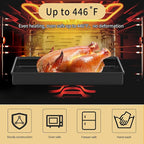 9x11 Inch Cookie Sheet, Baking Tray for Toaster Oven, Non Stick Baking Sheet Pan for Biscuits, Vegetables, Easy to Clean, Non-Warp Heavy Duty Pans, Black, 2-Pack