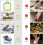 Vegetable Chopper Slicer 13-in-1 with Spice Chopper Set 7 Blades Veggie Dicer Onion Fruit Cutter