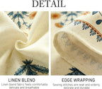 ISAENNE Designer French Pale Yellow Square Tablecloth,Linen Floral Table Cloth,Fall Wrinkle Resistant Decor Tablecloths for Dining Thanksgiving Banquet Kitchen Party,67"*67"-Estevan A