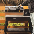 recteq Patio Legend 400 Pellet Smoker Grill, Pellet Grill with Wifi & App Connectivity, Outdoor Smokers Grills, Temp Range 180° to 700+°, Searing Essentials Bundle