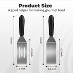 2Pcs Stainless Steel Spatula Set,Mini Serving Spatula for Kitchen Use,Metal Spatula for Cooking with Heat Resistant Handle,Metal Spatulas for kitchen use for Pancakes、Lasagna、Brownies、Cake and Cookie