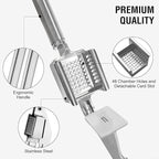 Stainless Steel Garlic Press Disassembly Garlic Mincer, Crusher & Peeler Kitchen Tool Professional Easy-Squeeze Rust Proof Easy Clean Garlic Press (Mirror Polishing Head)