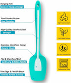 Silicone Spatula Set, High Heat Resistan Rubber Spoon Spatula, Non-Stick Spoonula with Seamless One Piece Design, Flexible Scrapers Baking Mixing Tool, 3 Pack, teal