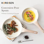 Kordisen Ceramic Non Stick Frying Pans Skillet, 9.5 Inch Ceramic Frying Pan Nonstick for Cooking Non Toxic, Healthy Induction Cookware, Heat Resistant Handle, PFOA & PFAS Free