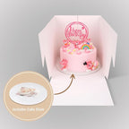 Cakebon Cake Boxes with Boards - 8 Inch Round Cake Drum Black - Box With Window for Birthdays, Weddings and Parties (1pc Each, 2pcs Total)