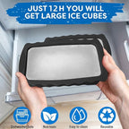 Haldane 5PC Extra Large Ice Block Mold 15LB Ice Cube Bricks Maker Molds for Cold Plunge/Coolers, Reusable Ice Bath Water Chiller, Thick Silicone Ice Bath Accessories Black