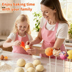 Round Cake Pop Mold Shapes Press Set, Sphere Circle Cake Pop Cutter and Pusher, Baking Tools Accessories for Cake Pops, Cookies, Wedding and Party Desserts (1pcs)