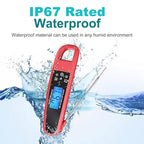 Instant Read Meat Thermometer for Kitchen Cooking, Ultra Fast Precise Waterproof Digital Food Thermometer with Backlight, Magnet and Foldable Probe for Deep Fry, Outdoor BBQ, Grill(RED)