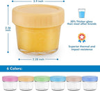 WILLDAN Glass Baby Food Storage Jars w/Lids (4 oz, 12 Pack Set) Snack, Puree, Reusable Small Containers, Breast Milk, Fridge or Freezer, Microwave & Dishwasher Safe, Essential Must Have for Infants