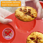 Walfos Silicone Muffin Top Pans for Baking 4inch Jumbo Size, Perfect Results Premium Non-Stick Bakeware Egg Baking Pan, Great for Eggs, Hamburger Bun, Muffin Top and More, Food Grade & BPA Free, 1pc