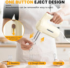 Lord Eagle 5-Speed Hand Mixer Electric Heldhand With Bowls Set, 300W Compact Mixer for Baking, Stainless Steel Mxing Bowl Measuring Cups Spoons
