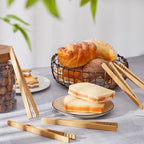 50 Pcs Bamboo Toast Tongs 7 Inch Wood Kitchen Utensil Toaster Tongs for Cooking Catering Buffet Appetizer Wedding Party Supplies