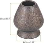 HARFINGTON Ceramic Chasen Stand 67mm Matcha Whisk Holder, Traditional Matcha Tea Chasen Holder, Black Gold