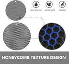 Joyhalo Trivets for Hot Dishes - Hot Pads for Kitchen, Silicone Pot Holders for Hot Pots and Pans, Silicone Mats for Kitchen Countertops, Table, Flexible Easy to Wash and Dry, Grey