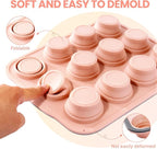 12-Cup Silicone Muffin Pan for Baking - Premium Nonstick Muffin Tin with Metal Reinforced Frame, Easy to Clean Silicone Cupcake Molds, Dishwasher & Oven Safe BPA Free