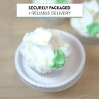 Global Sugar Art Calla Lily Sugar Cake Flowers White with Yellow, Unwired, Medium 18 Count by Chef Alan Tetreault