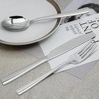 Silverware Set,18/10 Stainless Steel 12Piece Silverware Set with Knives Spoon Forks Set for Home, Kitchen and Restaurant, Mirror Polished& Dishwasher Safe