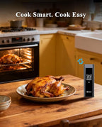 Wisebee Meat Thermometer Digital Wireless, 328FT Dual Probes Food Thermometer Bluetooth Remote Monitoring for Cooking- BBQ, Grill, Oven, Smoker
