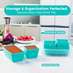 Gemice BPA-Free Silicone Freezer Molds with Base, Individual 6-Pack 1-Cup & 2-Cup Portion Soup Cubes Freezer Tray with Lids for Food Storage, Dishwasher Safe, Silicone Freezer Containers for Meal Prep