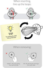 Whisk Wiper - Wipe a Whisk Easily - Multipurpose Kitchen Tool, Made In USA - Includes 11" Stainless-Steel Whisk - Cool Baking Gadget, A Great Gift For Men and Women (Color: Violet)
