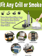 Advanced Smoke Tube for Pellet Smoker, Latest Upgrade Cold Smoker Generator for Gas Grilling, Portable Cordless Electric, Hot or Cold Smoking: Fit Any Grill or Smoke, Perfect Gifts for Men, Fathers