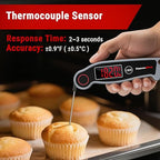 ThermoPro TP19 Waterproof Digital Meat Thermometer for Grilling with Ambidextrous Backlit & Thermocouple Instant Read Kitchen Cooking Food Thermometer for Candy Water Oil BBQ Grill Smoker