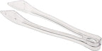 PARTY BARGAINS 8.5 Inches Plastic Serving Tongs, 6 Pack, Premium Quality & Heavy-Duty Clear Plastic Tongs for BBQ, Salads, Grilling, Buffets, & Kitchen