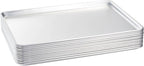 Tiger Chef Full Size 18 x 26 inch Aluminum Sheet Pan Commercial Bakery Equipment Cake Pans 19 Gauge 12 Pack