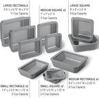 Ceramic Coated Glass Food Storage Containers | No PTFE, PFOA, PFAS, and BPA | Reusable Non Toxic Meal Prep Containers with Glass Lids | Easy To Store | 10 Piece Set [Smoke]