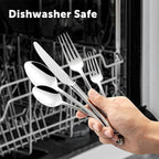 KINGSTONE Silverware Set, 30-piece 18/10 Stainless Steel Flatware Set Cutlery Set for 6, for Kitchen, Home, Wedding, Party, Mirror Polished and Dishwasher Safe, Featured Gifts