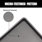 Cookie Sheets for Baking Nonstick, 2 Pack Heavy Duty 0.8mm Dark Gray Sheet Pan Set Quarter(9x13in) & Jelly Roll(10x15in), Diamond Textured Commercial Grade, Small Oven Safe