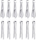 12 Pack Premium Small Serving Tongs, Dmoera Mini Stainless Steel Appetizer Tongs, 5Inch,5.2Inch(12.7cm)