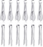 12 Pack Premium Small Serving Tongs, Dmoera Mini Stainless Steel Appetizer Tongs, 5Inch,5.2Inch(12.7cm)