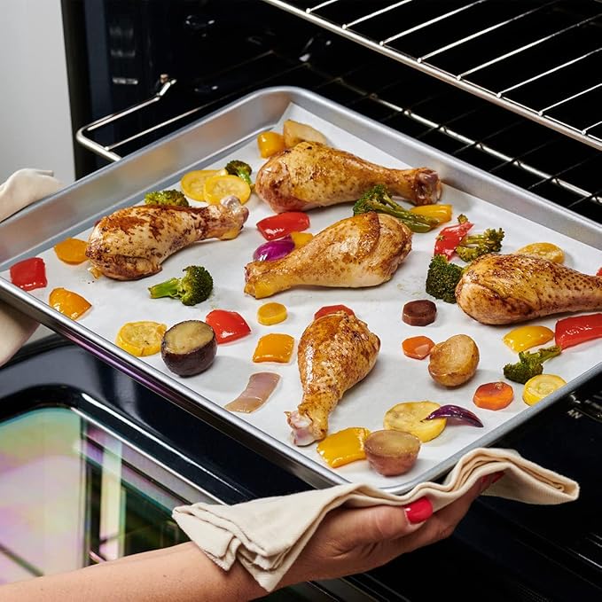 GUSTO [12 x 16 Inch - 200 Count] Pre-Cut Parchment Paper Baking Sheets, Non-Stick, Unbleached, Parchment Paper Sheets for Baking & Cooking - White (Formerly Comfy Package)