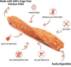 Chicken Dog Chew Twist Sticks, Puffed Human Grade Chicken Dog Treat Sticks, Rawhide Alternative, Easy to Digest 10pcs/Pack