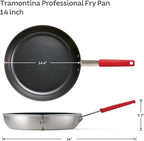 Tramontina Professional 14-Inch Ceramic Non Stick Extra Large Frying Pan, Heavy-Gauge Aluminum Skillet with Nonstick Coating, Dishwasher and Oven Safe, Black