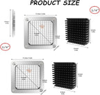2Pcs 1/4''Replacement Chopper Blade, Commercial Vegetable Chopper Dicer Stainless Steel Blade and Pusher Block for Fruit Cutting Machine Tomato onion French Fries Cutter