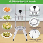 Commercial Lemon Cutter 8-Section with V-Shaped 420 Stainless Steel Blades，Easy Wedger Stainless Steel Blade Fruit Lime Slicer NSF Certified Easy-to-Use for Bar Restaurant (8-Section)