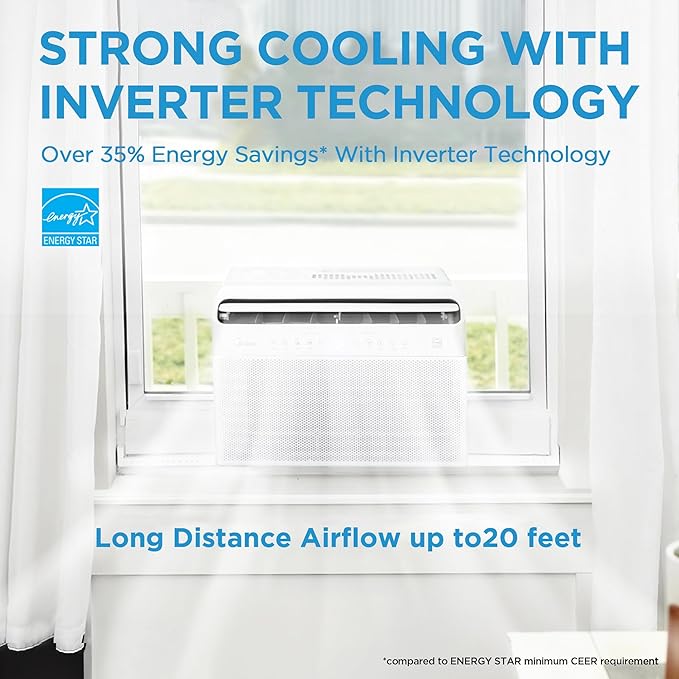 Midea MAW12V1QWT U-Shaped AC Window Air Conditioner