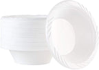 PLASTICPRO 400 Count Disposable 12 ounce White Plastic Soup Bowls