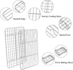 Baking Sheet with Rack Set, Yododo Set of 4 (2 Sheets + 2 Racks), Stainless Steel Cookie Sheet Baking Pan Tray with Cooling Rack, Non Toxic & Heavy Duty & Easy Clean - Size of 17½ inch
