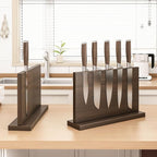 Extra Large Magnetic Knife Holder, Double-Sided Magnetic Knife Block Universal Multi-function Display Rack for Kitchen Counter (Dark Gray)