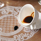Rectangle Waterproof Clear Table Cover Protector Vinyl Table Cloth Oil Spill Proof Wipe Clean Lace Plastic Tablecloths for Dining Tables (White, 60 x 104 Inches)