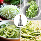 Cabilock 9 Inch Cone Cheese Grater with Wooden Handle Multi-Function Stainless Steel Vegetable Shredder for Kitchen Use Manual Cone Grater for Cheese and Chocolate
