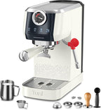Tuni E2 58mm Espresso Machine 20Bar, Dual Boiler Espresso Maker with 10mm Steam Milk Frother, Semi-automatic Coffee Machine with UKLA Pump for Espresso,Cappuccino, Gift for Coffee Lover