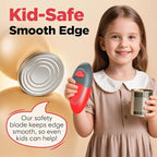 Easy Electric Can Opener One Touch Fits All Can Sizes with Safety Smooth Edge for Kitchen, Hands Free Can Opener electric with Battery Operation for Seniors, Arthritis and Chef