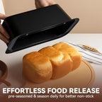 Yoehka 6 Pack Bread Pan Set, Non-Stick 8×4 Loaf Pans for Baking Homemade Bread, Sourdough, Brownies, Cake, Carbon Steel, Rectangle Baking Pans (Black)