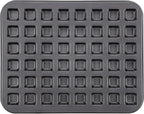 Beasea Mini Brownie Bite Pan with Dividers, 1 Pack 48 Mini Small Tiny Cup All Edges Non Stick Square Cupcake Baking Sheet Tin Tray Carbon Steel Bakeware Individual Cutter Baking Pan - Black