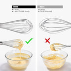 18/8 Stainless Steel Balloon Whisk, Doosu Kitchen Whisk for Cooking Handheld Egg Beater with Rust-Proof Sturdy Wires & Non-Slip Silicone Handle for Beating, Stirring, Blending (8 Wires, Navy Blue)